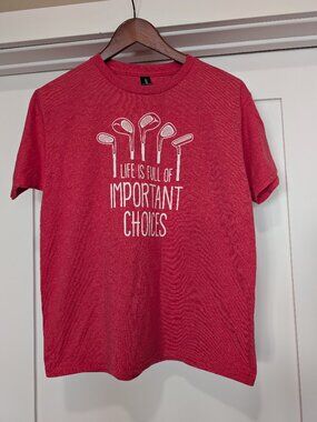 Youth Golf Life is Full of Important Choices Short Sleeve T-shirt Large